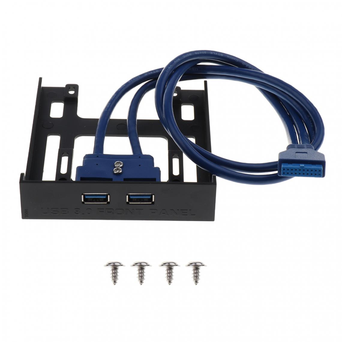 marque generique - USB 3,0 Panneau Frontal 3.5'' Hub 2 Ports à 20PIN Connecteur Lecteur de Disque Baie - Hub
