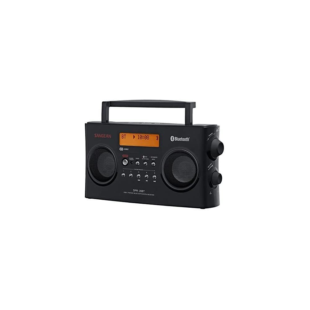Sangean - radio portable DAB+ FM-RDS Bluetooth avec 10 stations préprogrammées noir - Radio