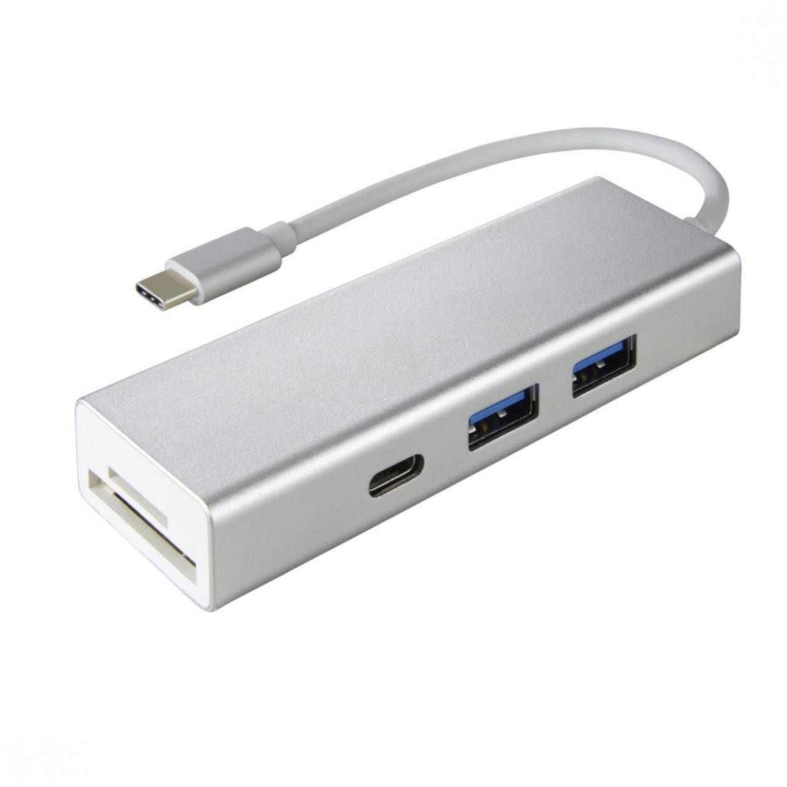 Hama - Hub Type-C USB 3.1 1:3, 2 USB-A, USB-C, lecteur cartes - Hub