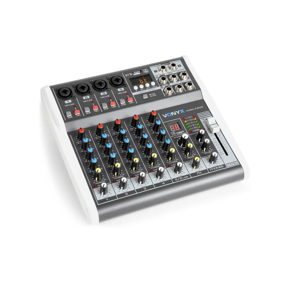 Vonyx - Vonyx VMM-K602 Table de mixage à 6 canaux Bluetooth Interface audio USB Vonyx - Tables de mixage