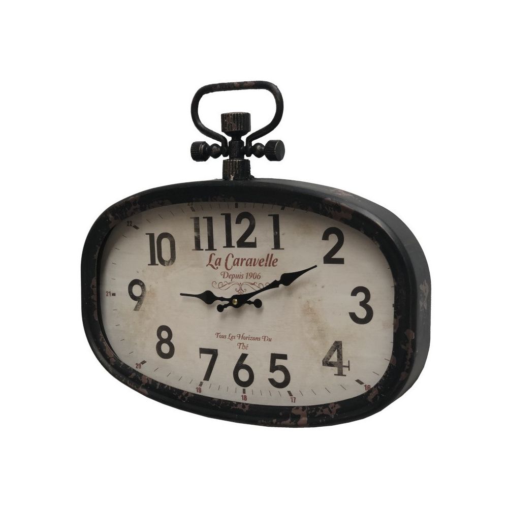 Chemin De Campagne - Horloge Montre à Gousset Mural Fer Métal 45 cm x 6 cm x 39.50 cm - Horloges, pendules