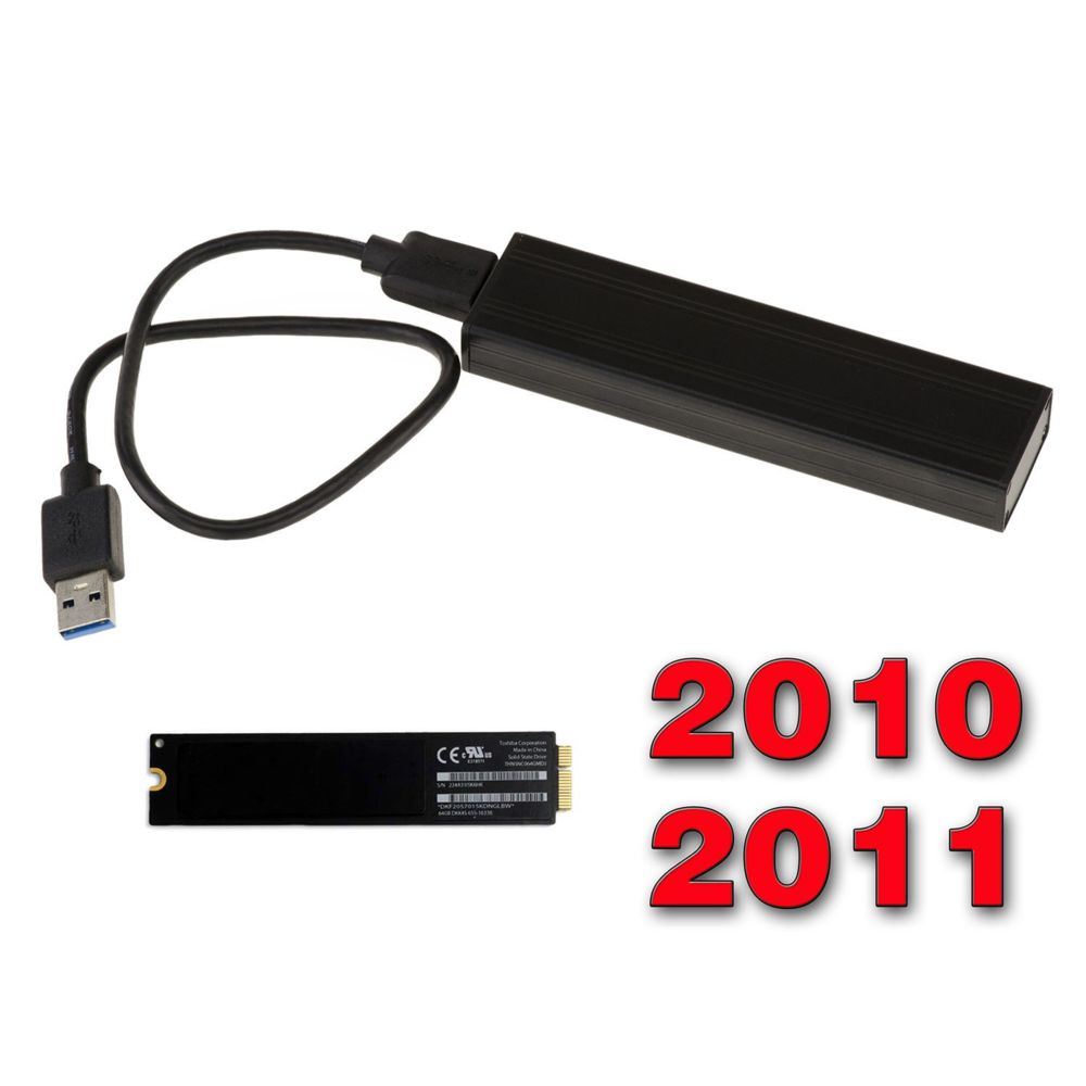 Kalea-Informatique - Boitier Aluminium USB 3.0 Pour SSD MACBOOK ANNEE 2010 2011 SSD 6+12 PIN ANNEE 2010/2011 SSD 6+12 PIN - Accessoires SSD