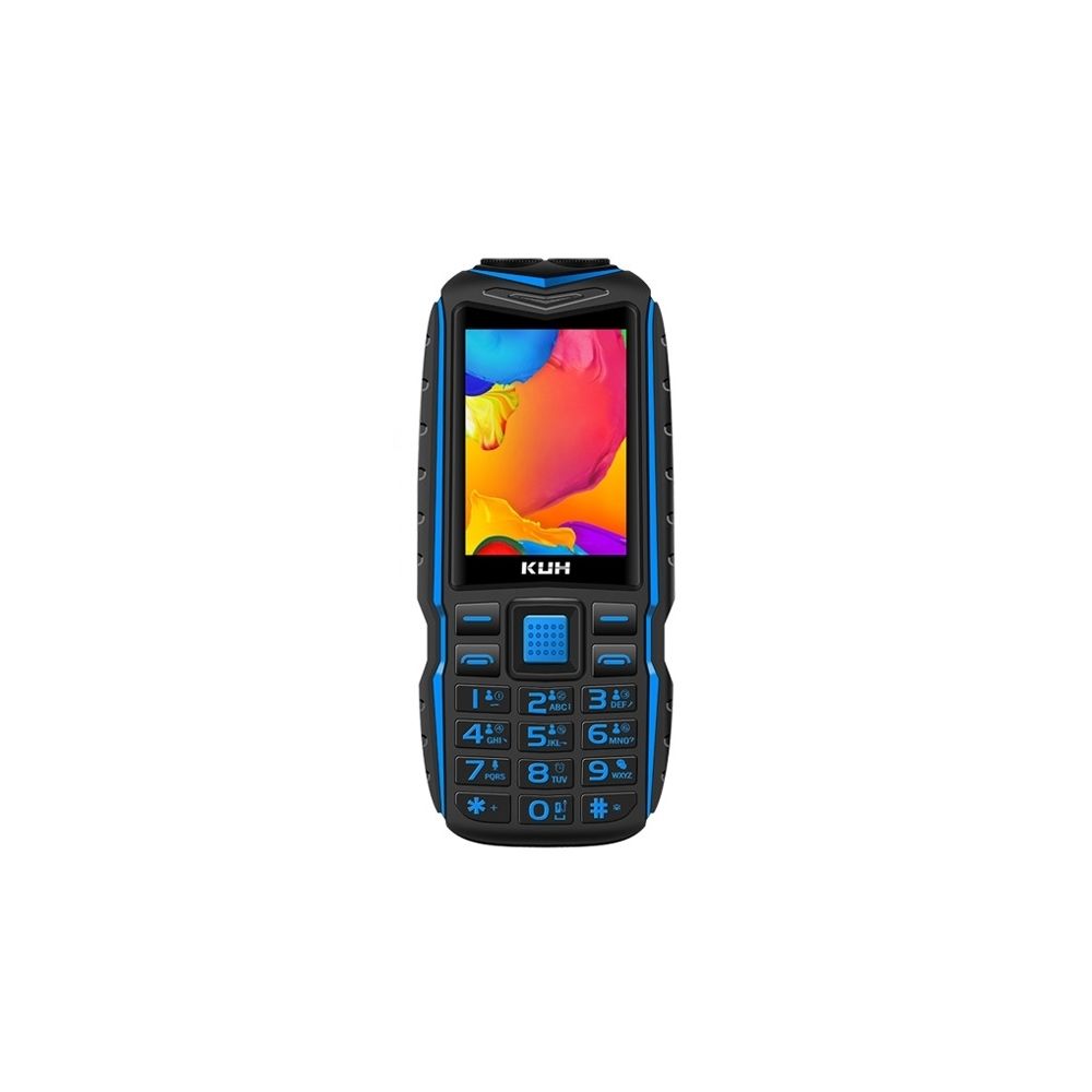 Wewoo - Téléphone Incassable de chantier, étanche à la poussière, MTK6261DA, batterie 2400mAh, 2,4 pouces, Bluetooth, FM, double carte SIM (noir bleu) - Téléphone mobile