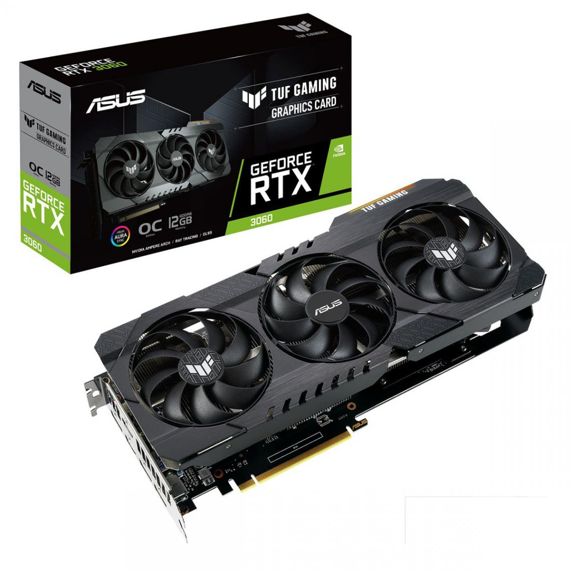 Asus - GeForce RTX 3060 TUF O12G-GAMING - 12 Go - Carte Graphique NVIDIA