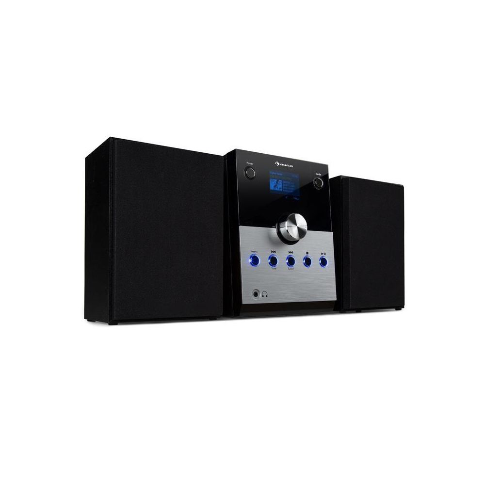 Auna - Micro chaîne stéréo - Auna avec Bluetooth et Lecteur CD MP3 - argent - Chaînes Hifi