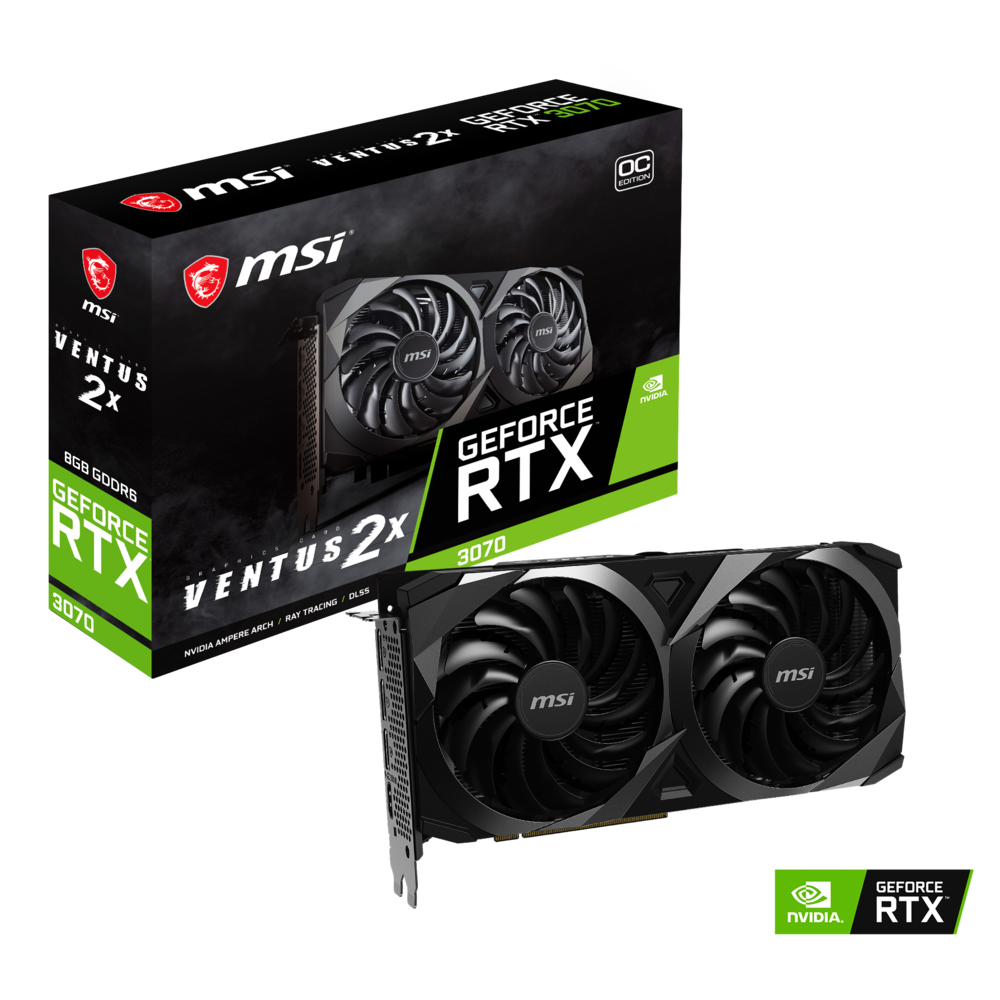 Msi - GeForce RTX 3070 VENTUS 2X OC - Dual Fan - 8Go - Carte Graphique NVIDIA