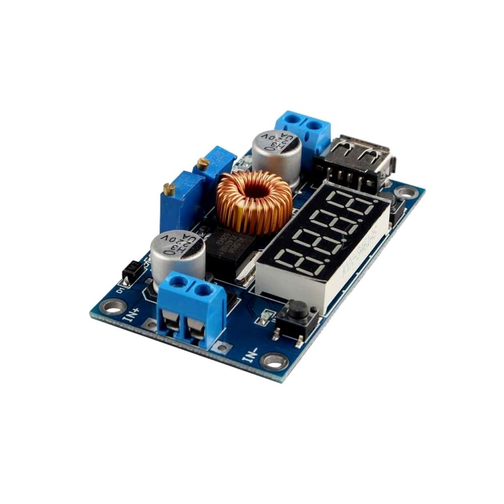 Wewoo - Composant Arduino & SCM LDTR-WG0181 - Chargeur de batterie au lithium à 4 chiffres et 5 A DEL, avec voltmètre, ampèremètre, module CC à CC (bleu) - Processeur INTEL