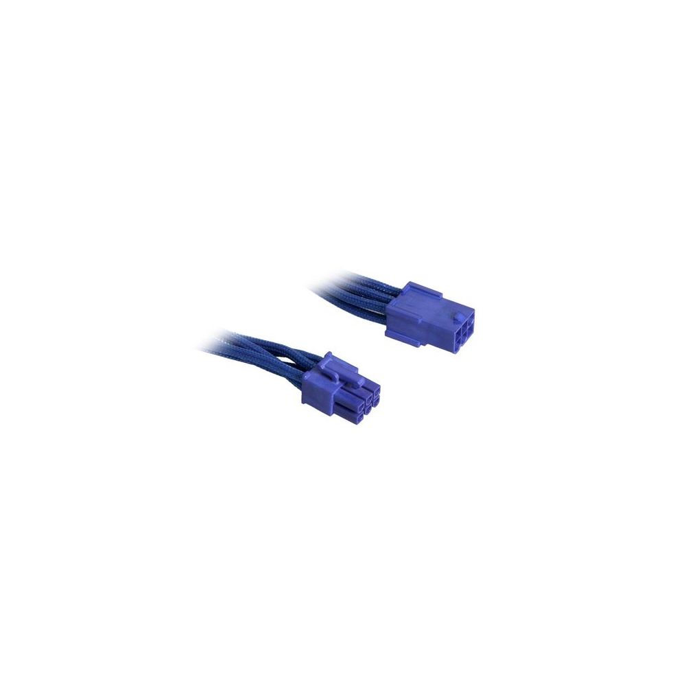 Bitfenix - Câble rallonge Alchemy 6-Pin PCI-E - 45 cm - gaines Bleu/Bleu - Câble tuning PC