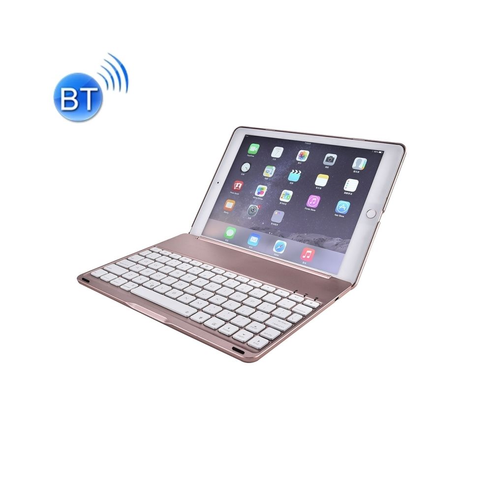 Wewoo - Clavier QWERTY or rose pour iPad Pro 9.7 pouces alliage d'aluminium sans fil Bluetooth 4.0 rétroéclairage - Clavier