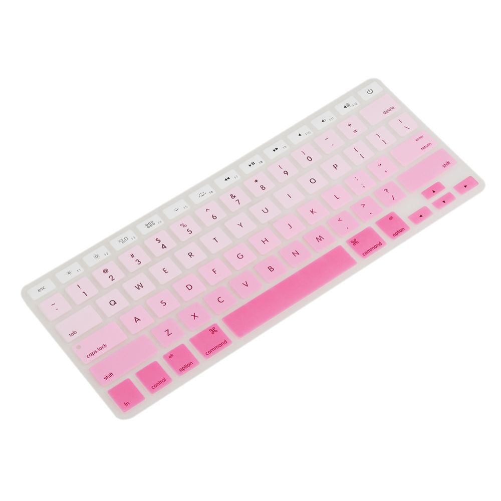 marque generique - Anglais silicone couvercle du clavier de protection pour macbook air 13 ""15"" 17 ""rose - Accessoires Clavier Ordinateur