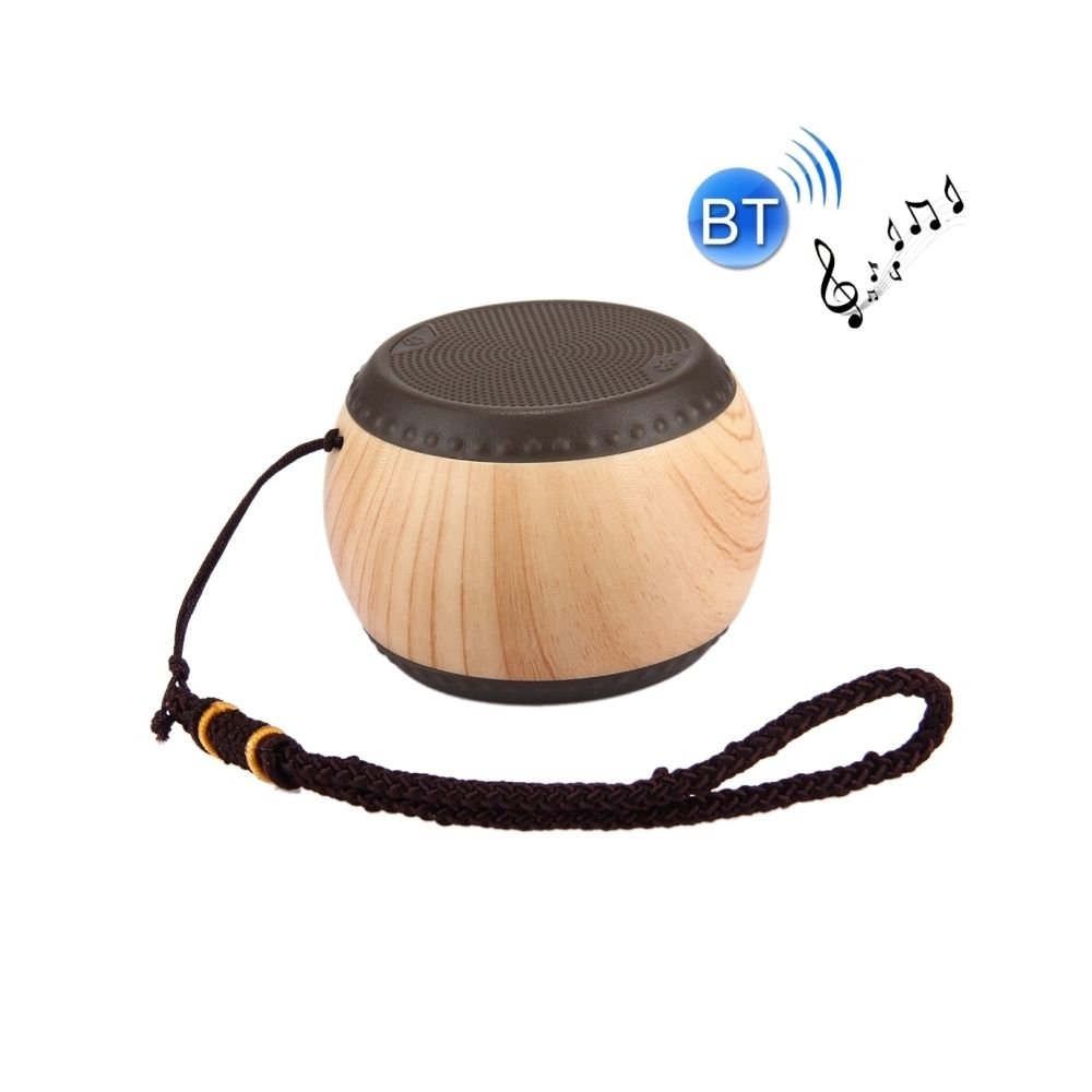 Wewoo - Mini enceinte Bluetooth brun Mini haut-parleur stéréo en forme de tambour en de portable, avec cordon, Distance: 10m - Enceintes Hifi