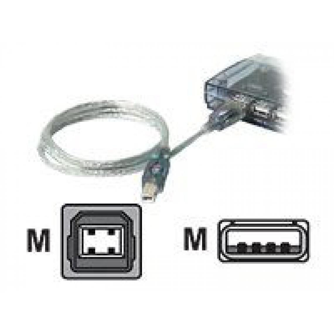 Seven 7 - Belkin USB Lighted Cable - Câble USB - USB à 4 broches, type A M - USB à 4 broches, type B M - 1.8 m USB / Hi-Speed USB - clair - Câble antenne