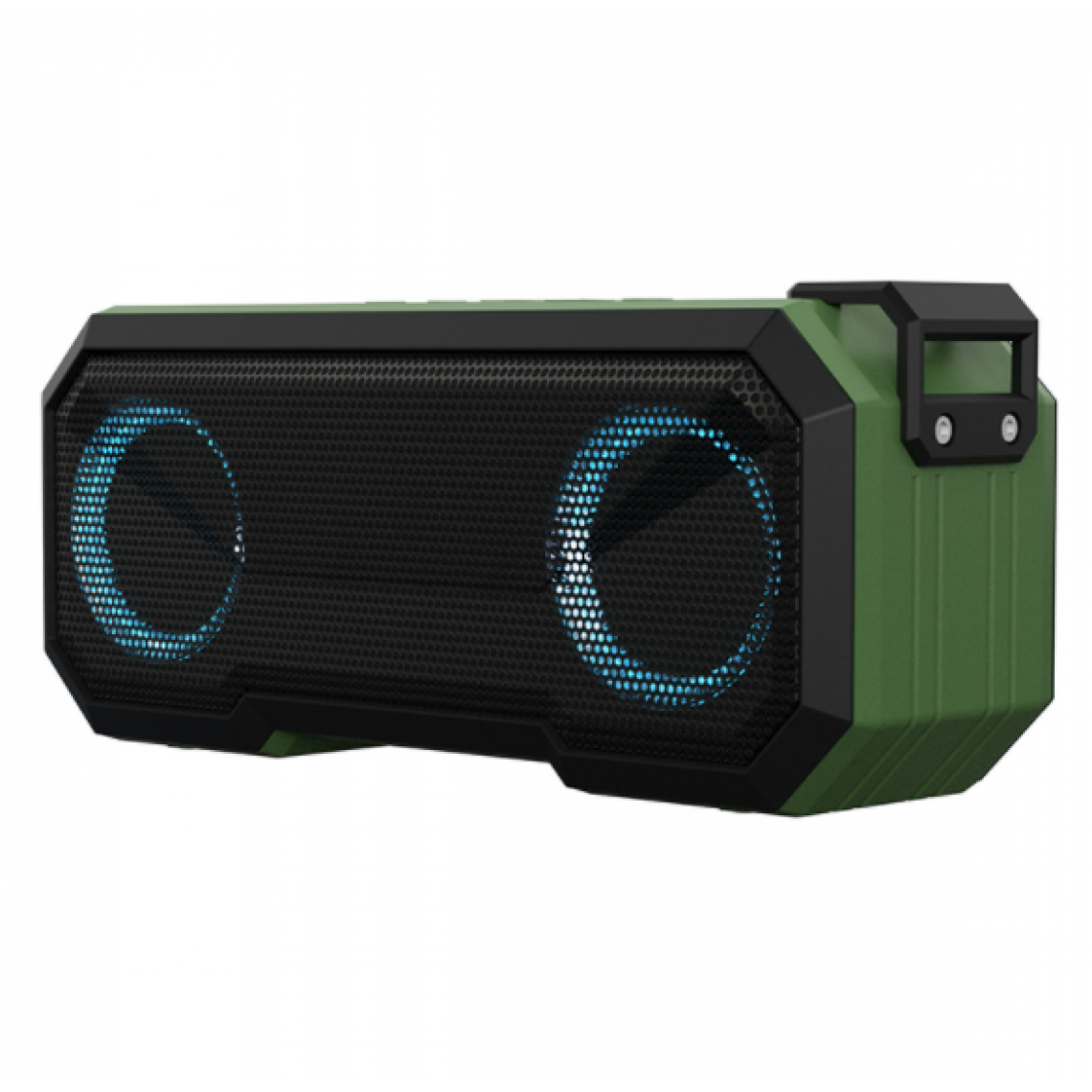 Chrono - Haut-parleur Bluetooth étanche, Bluetooth 5.0, avec lumière LED, volume plus important et basses améliorées, haut-parleur Bluetooth étanche et durable IPX7, adapté aux voyages, à l'extérieur, aux sports(Vert) - Enceintes Hifi