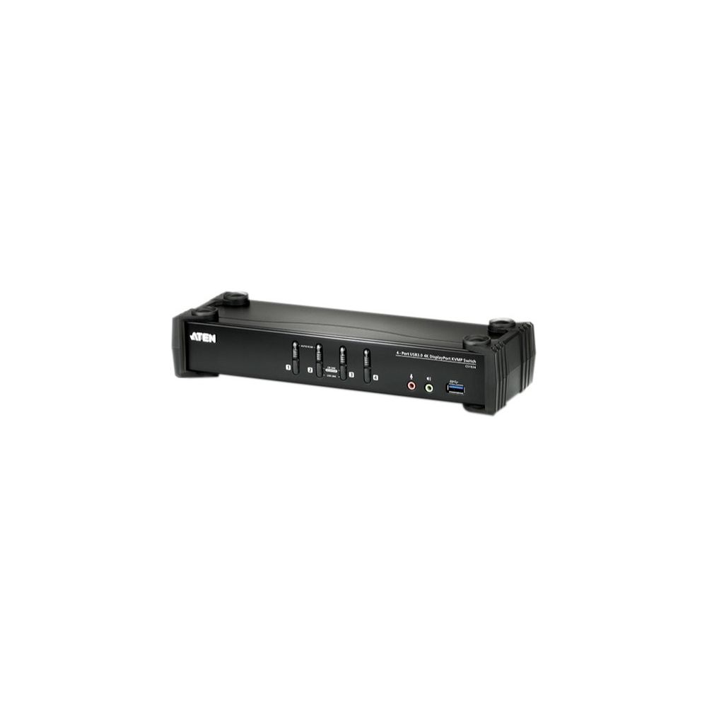 Aten - Aten CS1924 switch KVM DisplayPort/USB 3.0/Audio - 4 ports - Switch KVM
