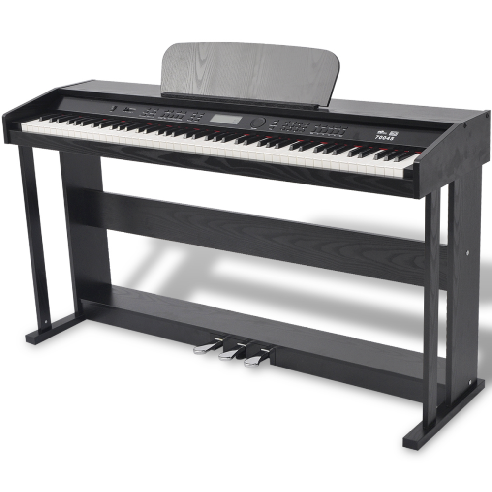 Vidaxl - vidaXL Piano numérique avec pédales 88 touches Noir Panneau mélamine - Pianos numériques