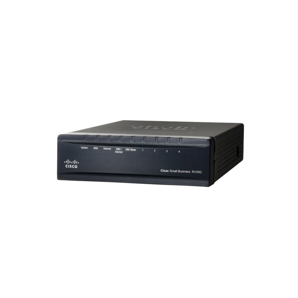 Cisco - Cisco RV042 Routeur connecté Ethernet/LAN Noir, Argent - Modem / Routeur / Points d'accès
