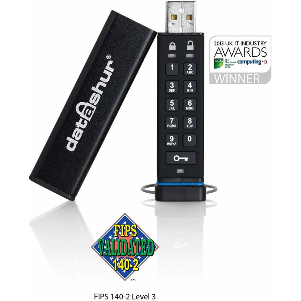 Istorage - iStorage datAshur 4Go clé USB 2.0 chiffrée AES-CBC 256-bit noir (IS-FL-DA-256-4) - Clés USB