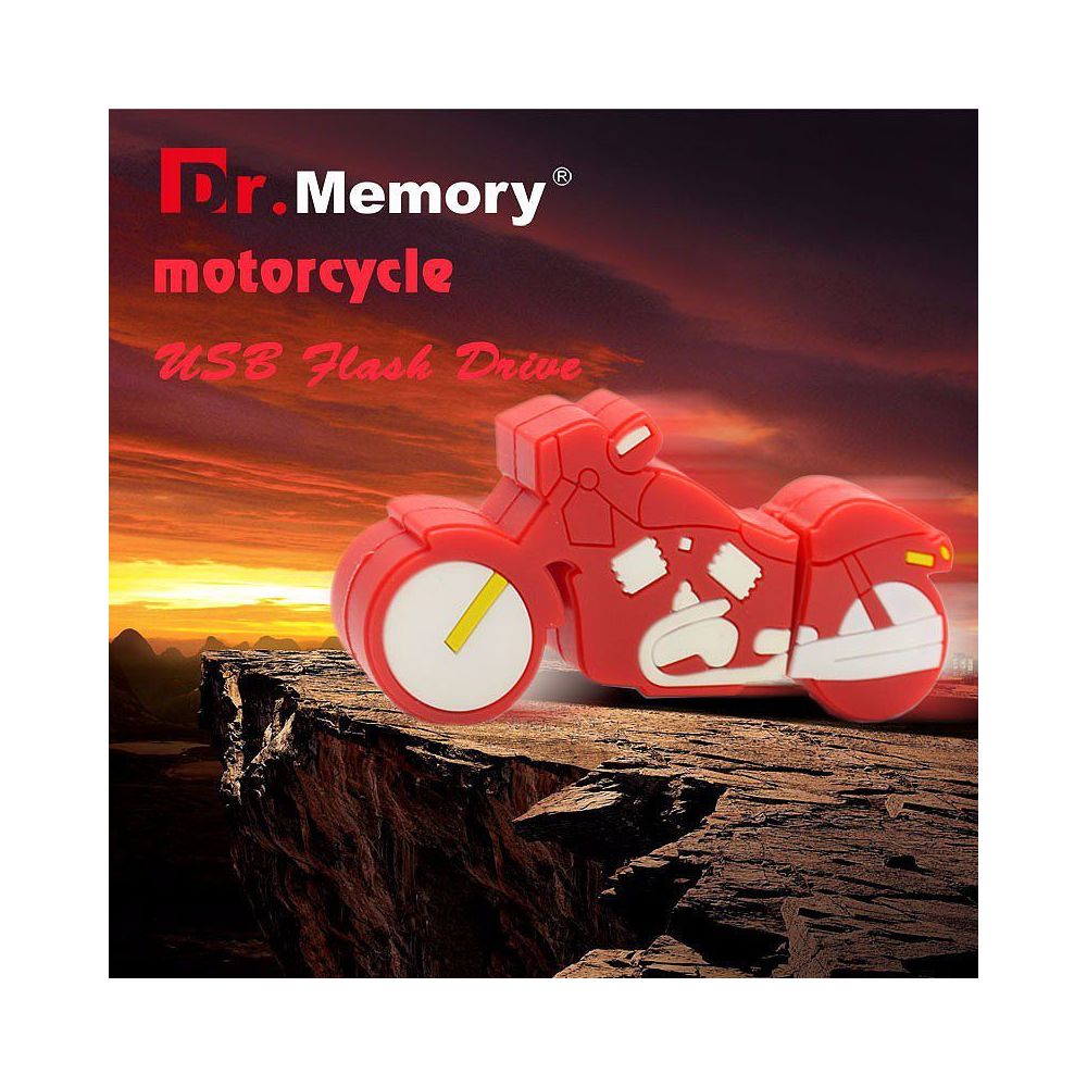 marque generique - 64Go USB 2.0 Clé USB Clef Mémoire Flash Data Stockage Moto Rouge - Clés USB