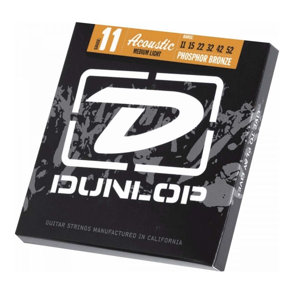 Dunlop - Dunlop DAP1152 Phosphore bronze medium 11-52 - Jeu guitare acoustique - Accessoires instruments à cordes