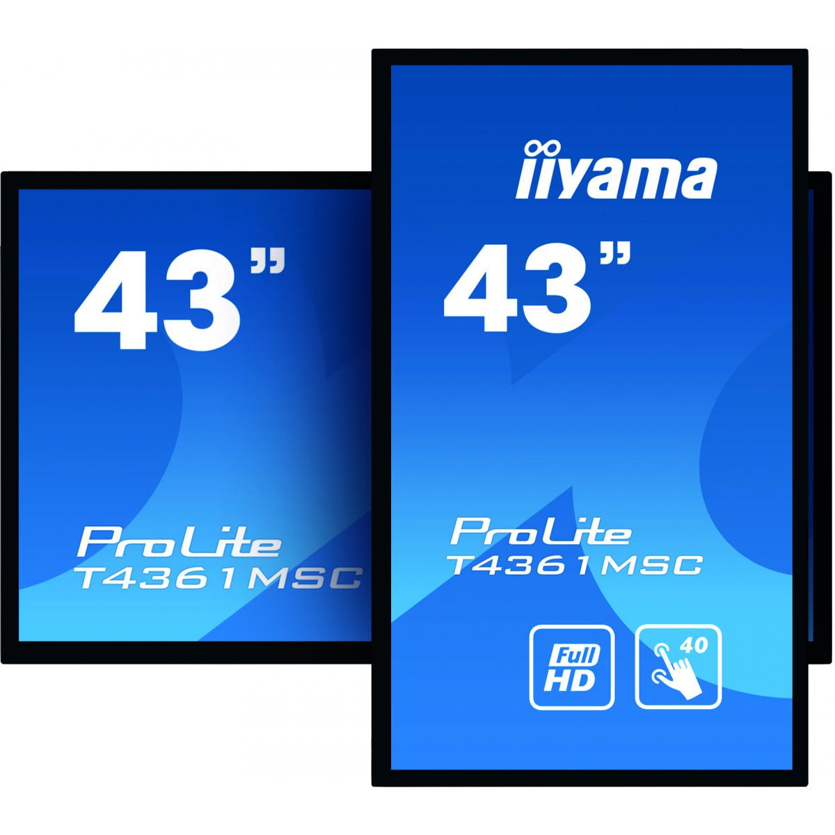 Iiyama - IIYAMA T4361MSC-B1 4000:1 VGA HDMI DP - Moniteur PC