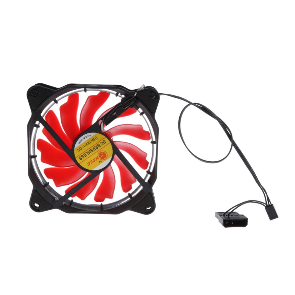 marque generique - 120mm cas ventilateur solaire éclipse hydraulique roulement silencieux refroidissement ventilateurs conduit rouge - Grille ventilateur PC