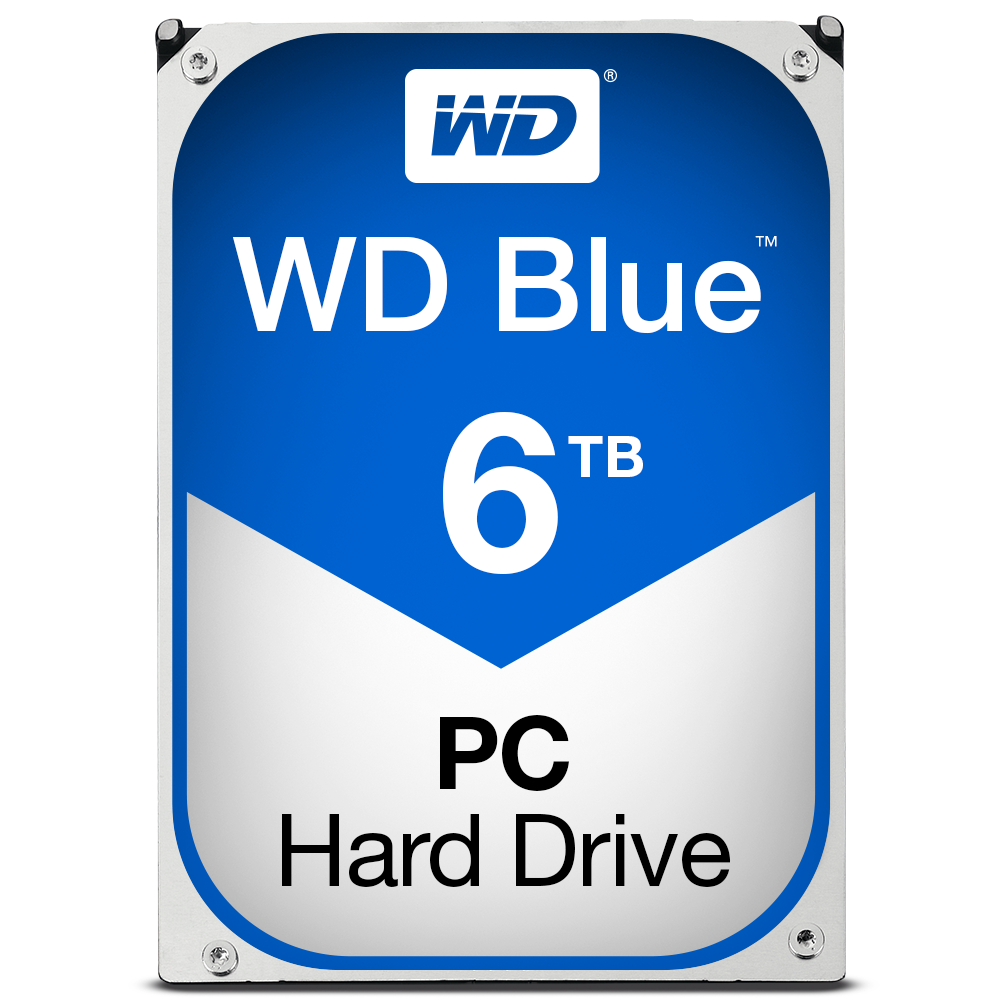 Western Digital - WD BLUE 6 To - 3.5'' SATA III 6 Go/s - Cache 64 Mo - Bleu - Disque Dur interne