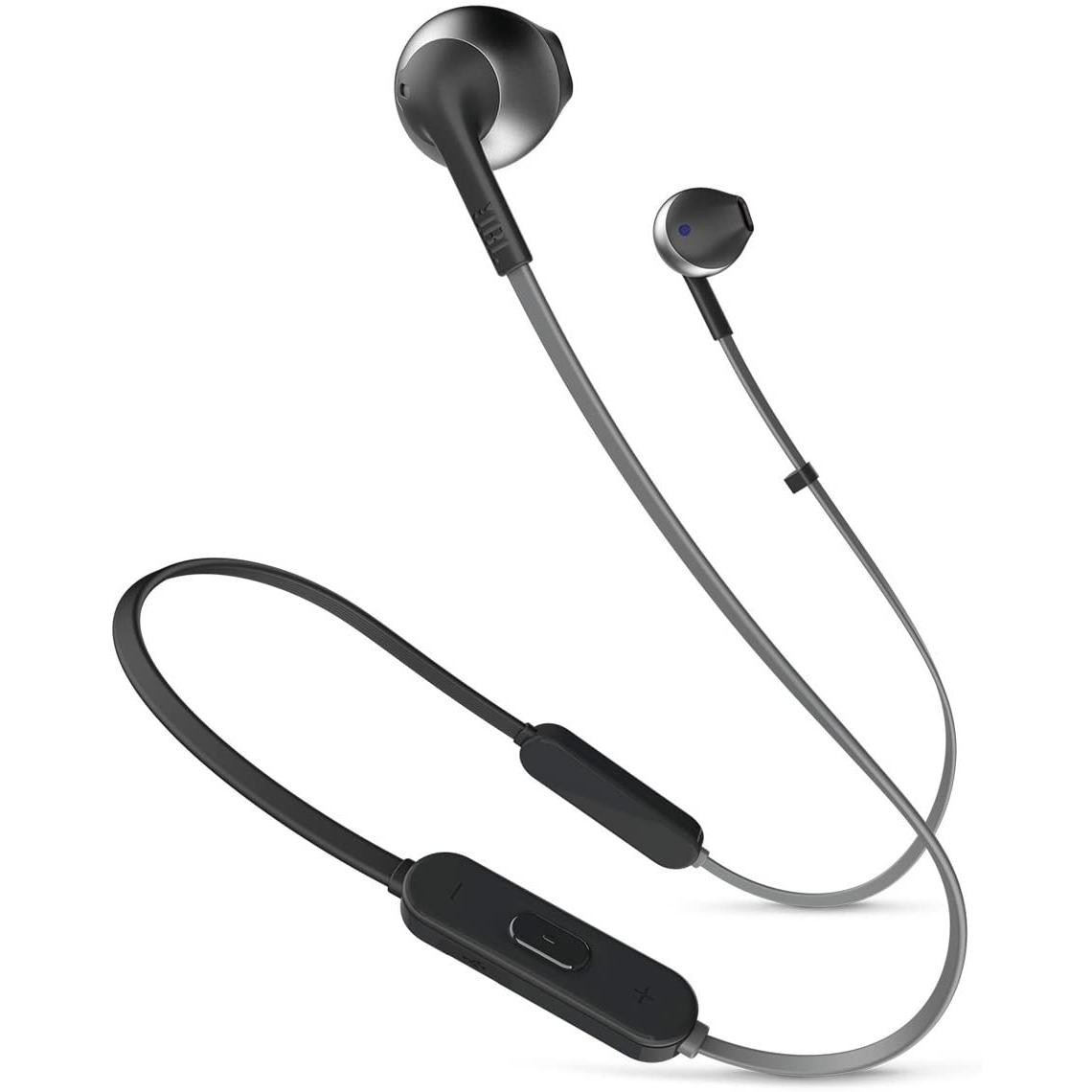 JBL - Tune 205BT Écouteurs Intra-Auriculaires sans Fil avec Bluetooth et Microphone – Câble Plat Anti-enchevêtrement – Noir - Ecouteurs intra-auriculaires