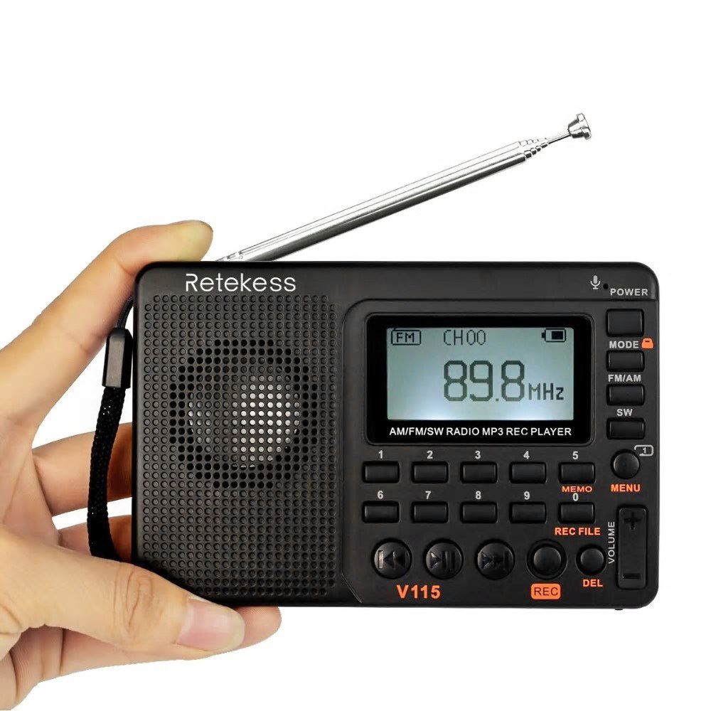 marque generique - Retekess V115 Radio Portable Radio Fm / Am / Sw Lecteur Mp3 Enregistreur - Radio