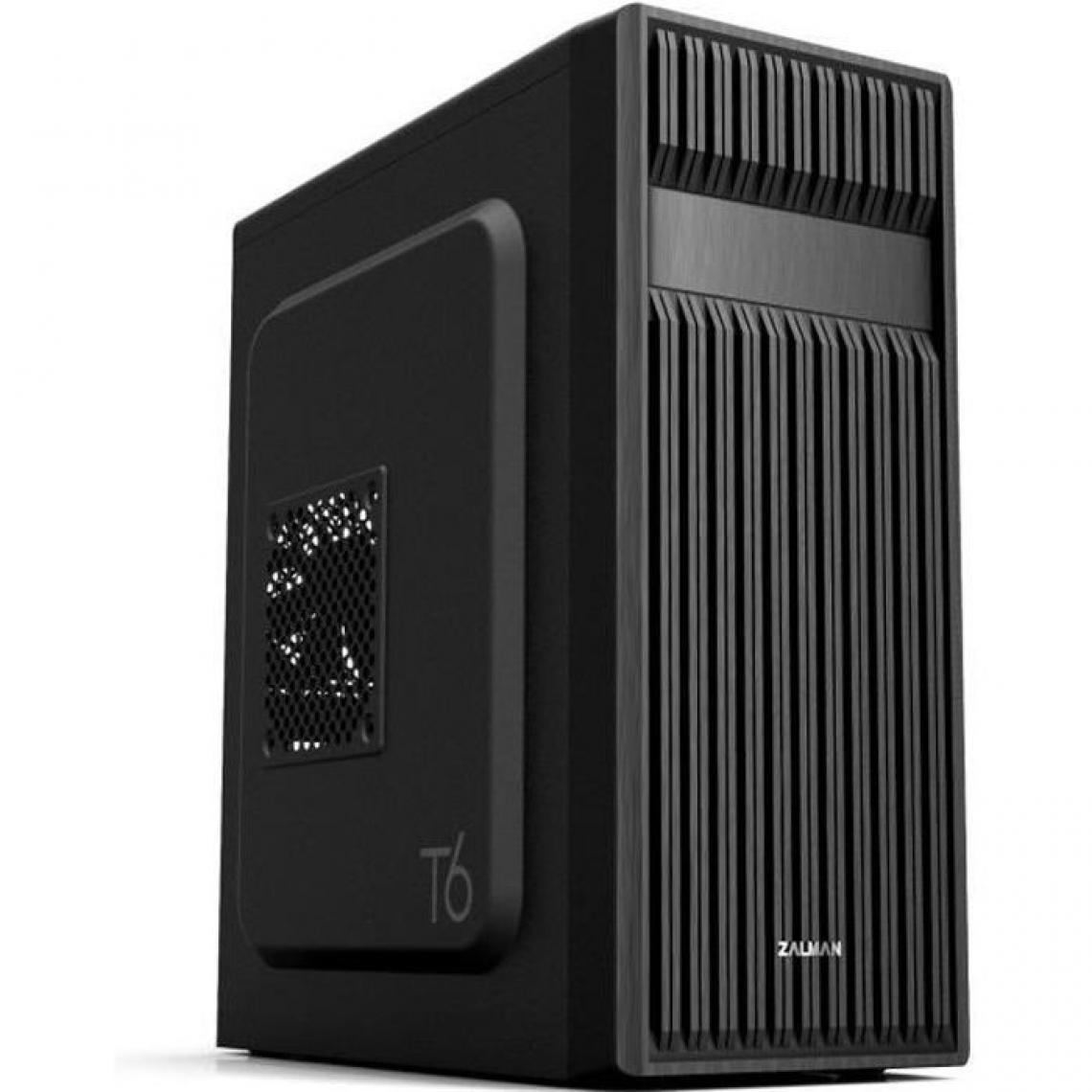 Zalman - ZALMAN BOITIER PC T6 - Moyen Tour - Noir - Format ATX (T6BK) - Boitier PC