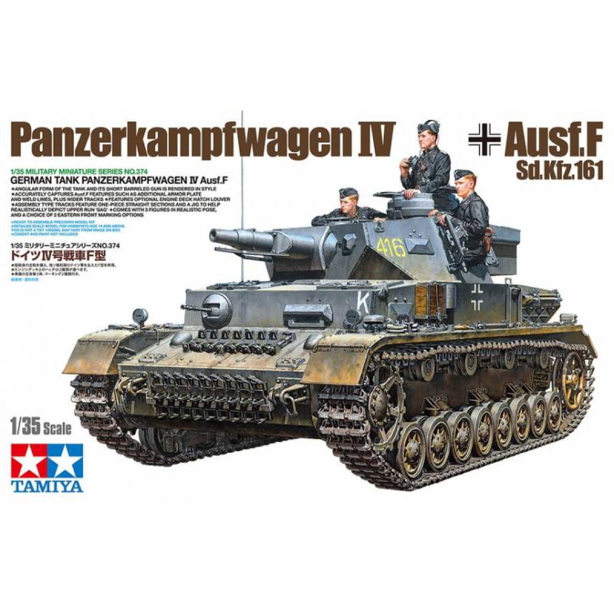 Tamiya - Maquette Char Panzerkampfwagen Iv Ausf. F Sd.kfz 161 - Chars