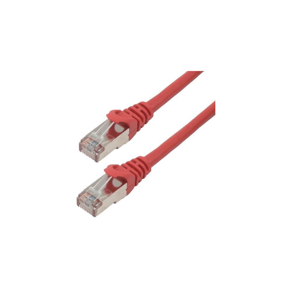 Mcl - mcl - RJ45 - cat.6 100/1000Mbits/s - F/UTP (FTP) - serti droit - blindé - Rouge - 1m - Câble RJ45