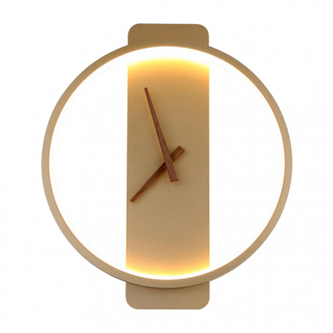 marque generique - Horloge Murale Moderne De Lampe à LED Mécanisme De Quartz Silencieux Minimaliste, Carré D'or De Décor à La Maison - Horloges, pendules