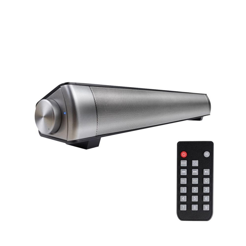 Wewoo - Enceinte Bluetooth noir Barre de son Lecteur MP3 USB 2.1CH Sound Bar Haut-parleur avec Télécommande - Enceinte PC