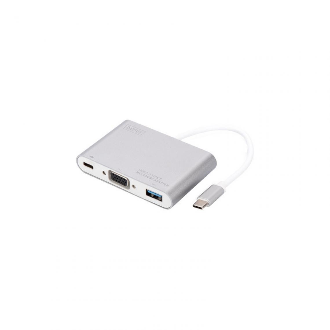 Digitus - DIGITUS Adaptateur multiport USB 3.0 - VGA, blanc () - Hub