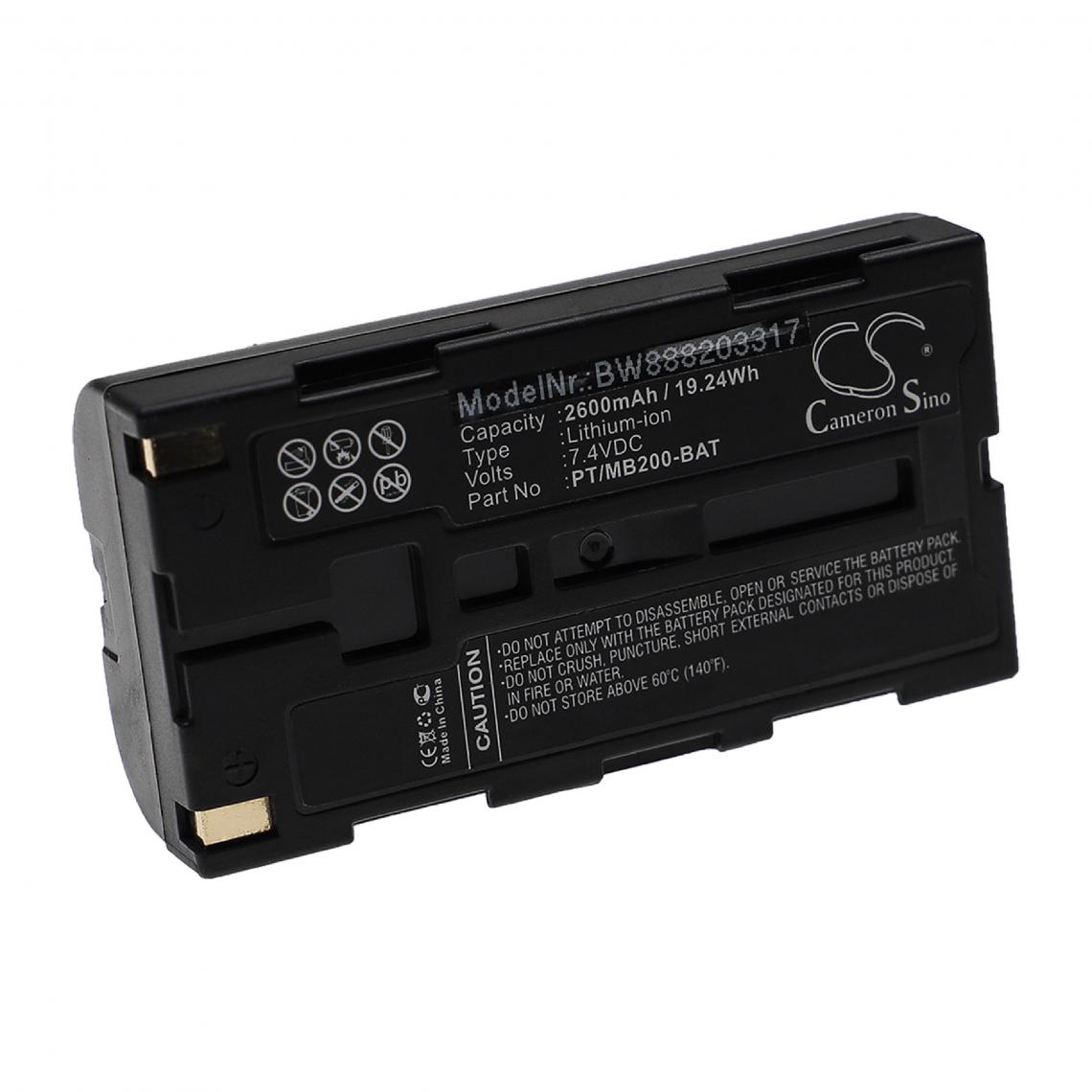 Vhbw - vhbw Batterie compatible avec Sato S1500T-DT, S2500, S3750 imprimante, scanner, imprimante d'étiquettes (2600mAh, 7,4V, Li-ion) - Imprimante Jet d'encre