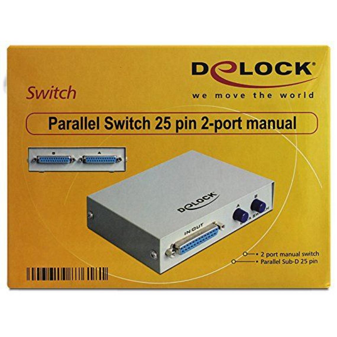 Delock - Switch 2 ports parallèle avec fiche sub-d à 25 broches manuel delock ® 87618 - Switch