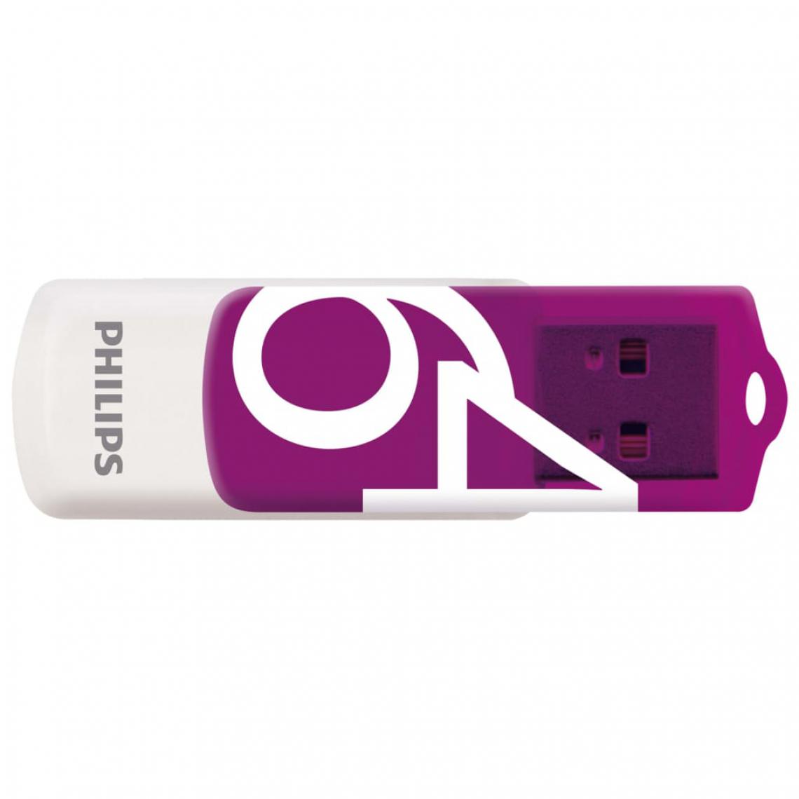 Philips - Philips Clés USB 2.0 Vivid 64 Go 2 pcs Blanc et violet - Hub