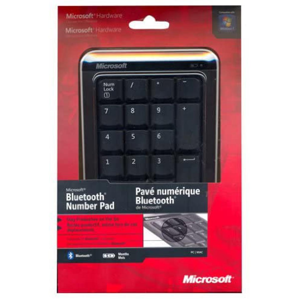 Microsoft - Microsoft MS Wireless Number Pad Pavé numérique Bluetooth Noir - Souris