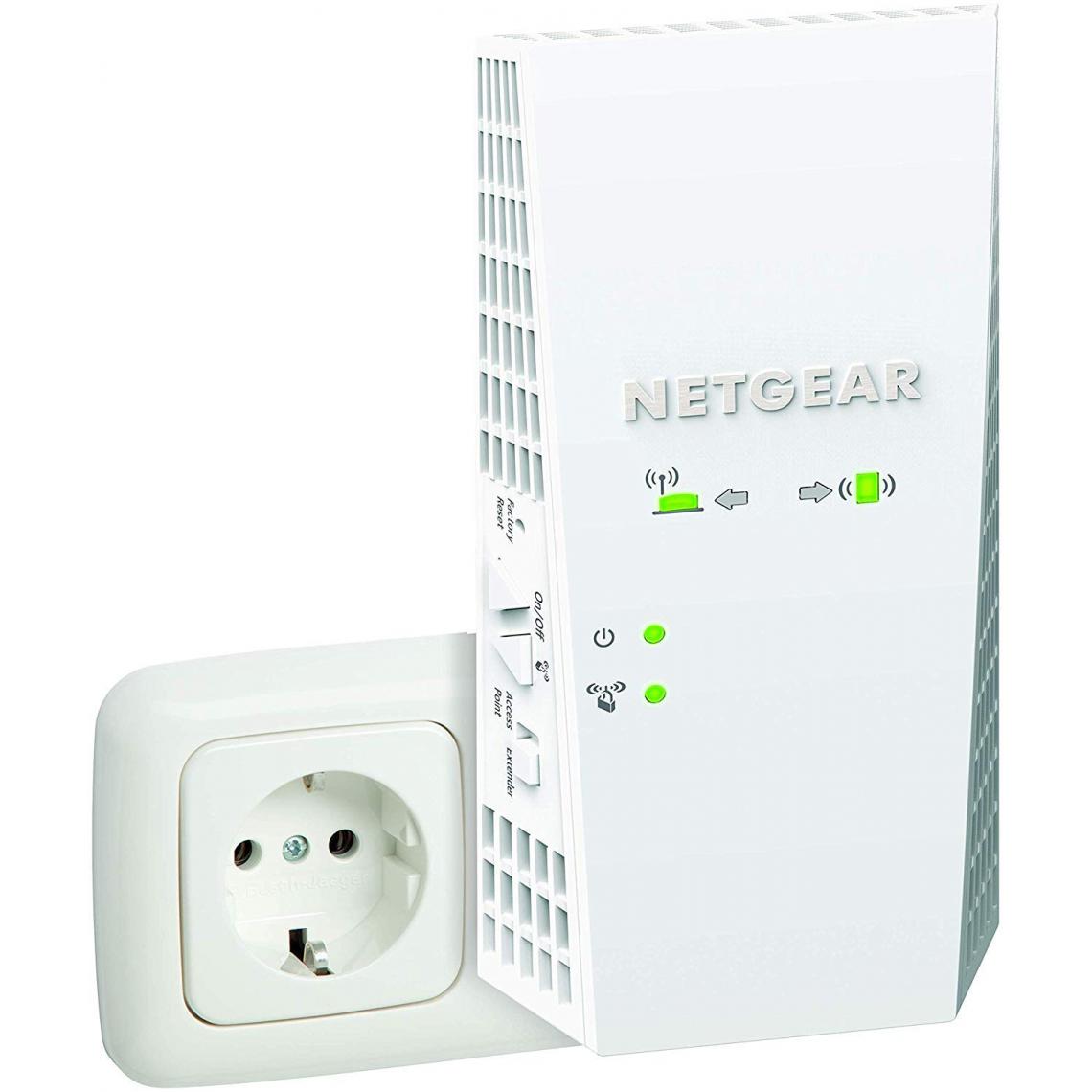 Netgear - NETGEAR Répéteur WiFi Mesh EX6250 Wifi AC1750 - 1 Port Gigabit - Répéteur Wifi