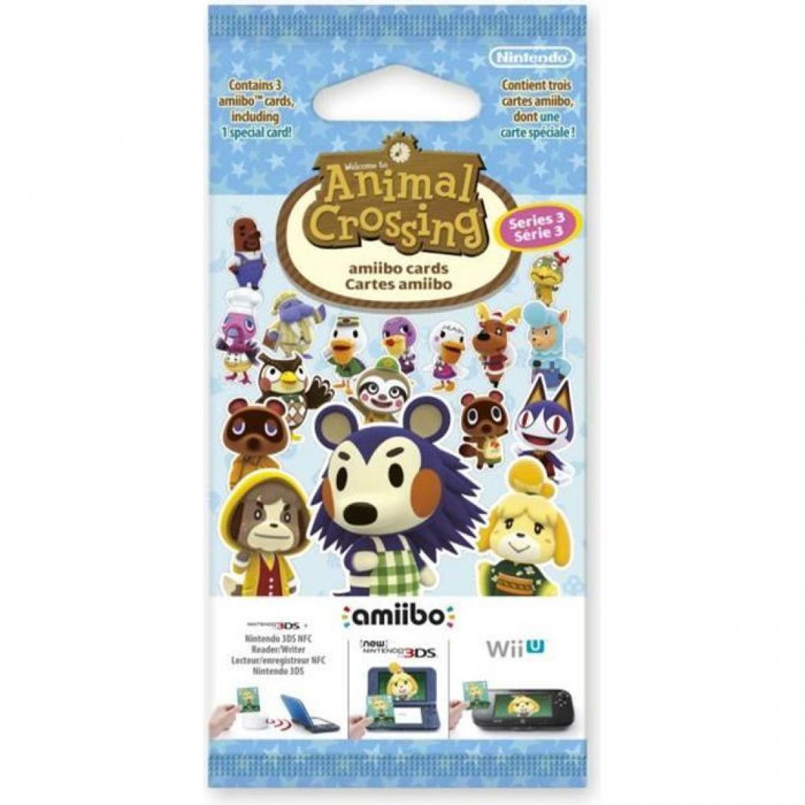 Nintendo - Animal Crossing - Cartes Amiibo - Série 3 (paquet de 3 cartes dont 1 spéciale) - Joystick