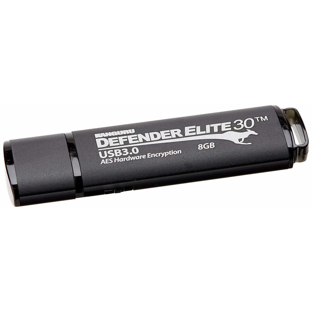 Kanguru - Kanguru Defender Elite 30 Clé USB 3.0 Cryptée 8 Go Noir - Clés USB