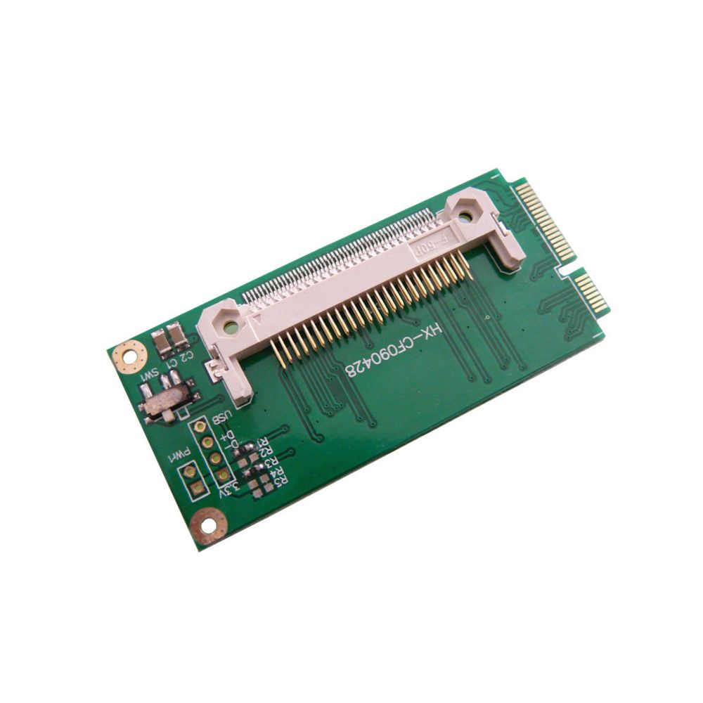 Kalea-Informatique - Convertisseur Compact Flash Vers Mini PCI-E - Version inversée Utilisez une CF comme SSD sur un EEEPC 901 900A Utilisez une CF comme SSD sur un EEEPC 901 / 900A - Accessoires SSD