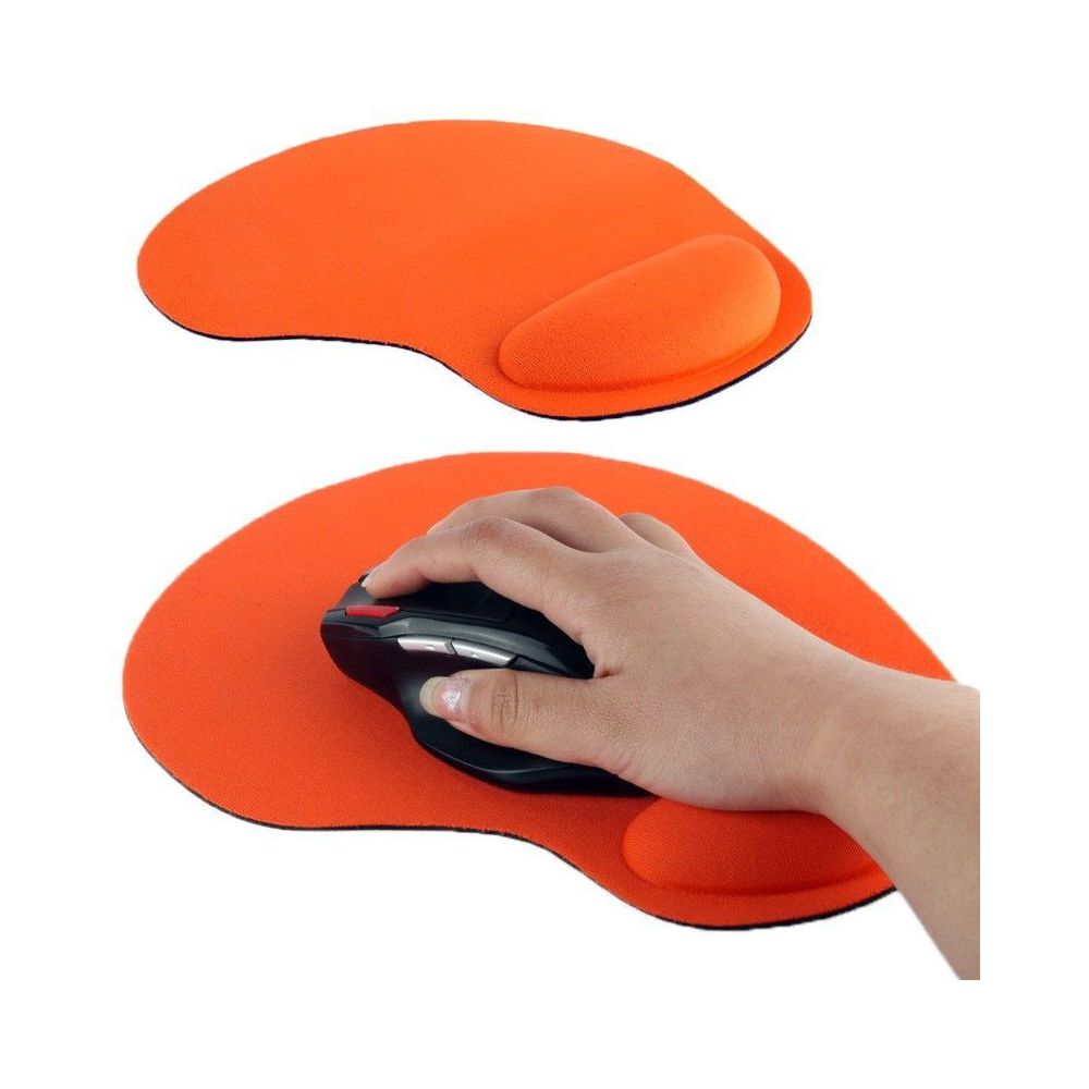 Yonis - Tapis Souris ergonomique orange - Tapis de souris