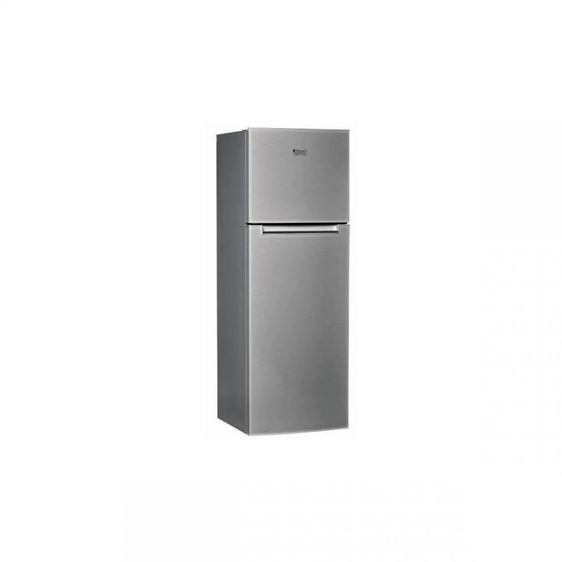 Hotpoint - HOTPOINT HTM1722V -Refrigerateur congelateur haut-300 L 226+74 L -Froid brasse et statique congelateur-A+-L 60 x H 170 cm-Inox - Réfrigérateur