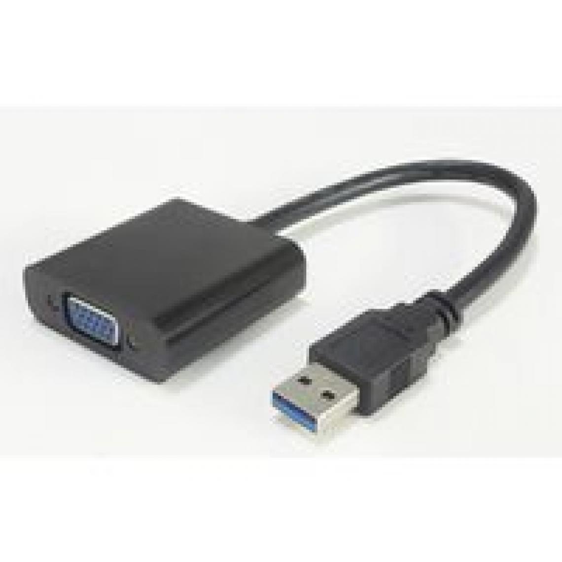 Disney Montres - Adapter USB3.0 - VGA M-F Black Max. 1920x1080p support Win 7/8/8.1/10 - Câble antenne