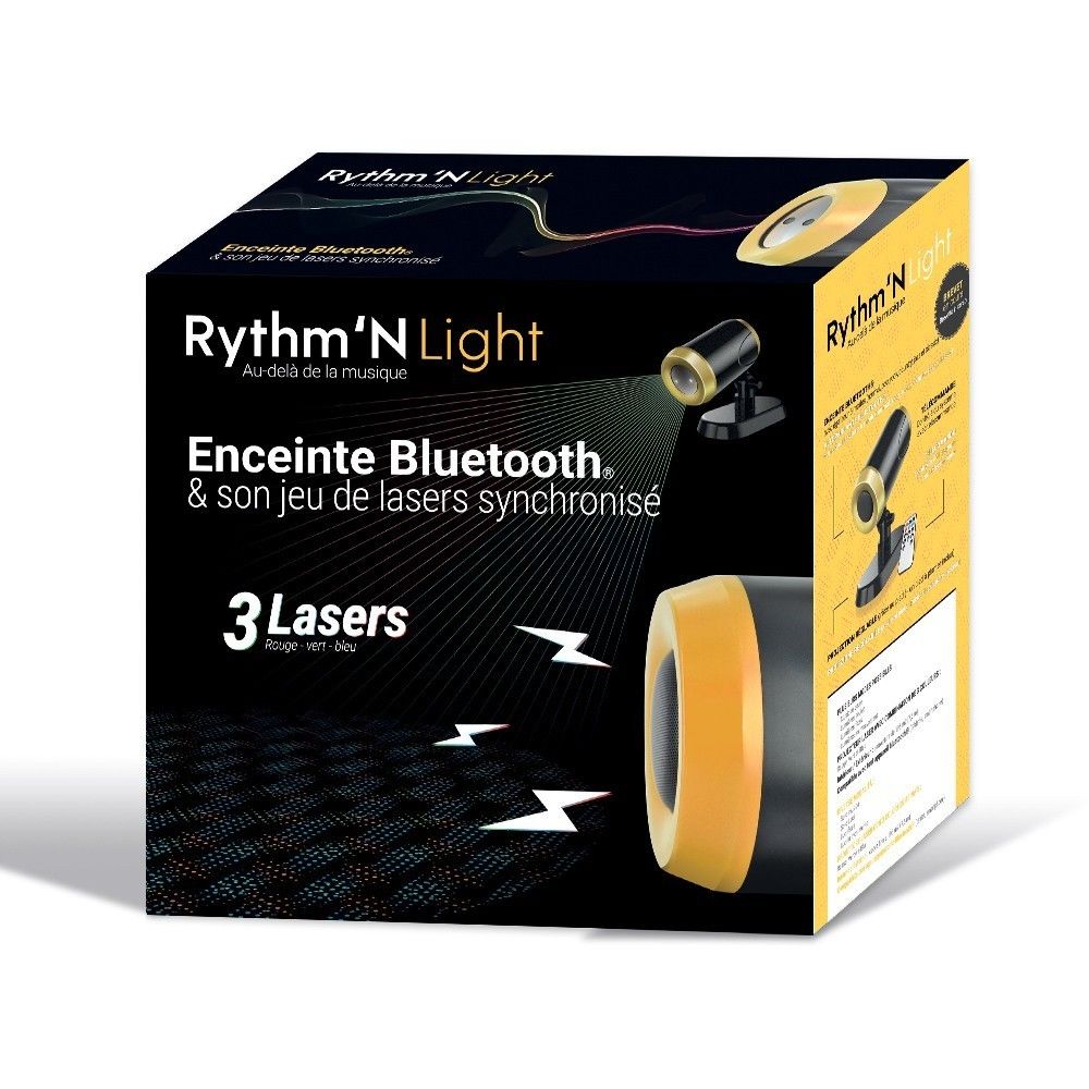 Passat - Enceinte Bluetooth avec projecteur de lumière synchronisée RVB Rythm'N Light - Enceintes Hifi