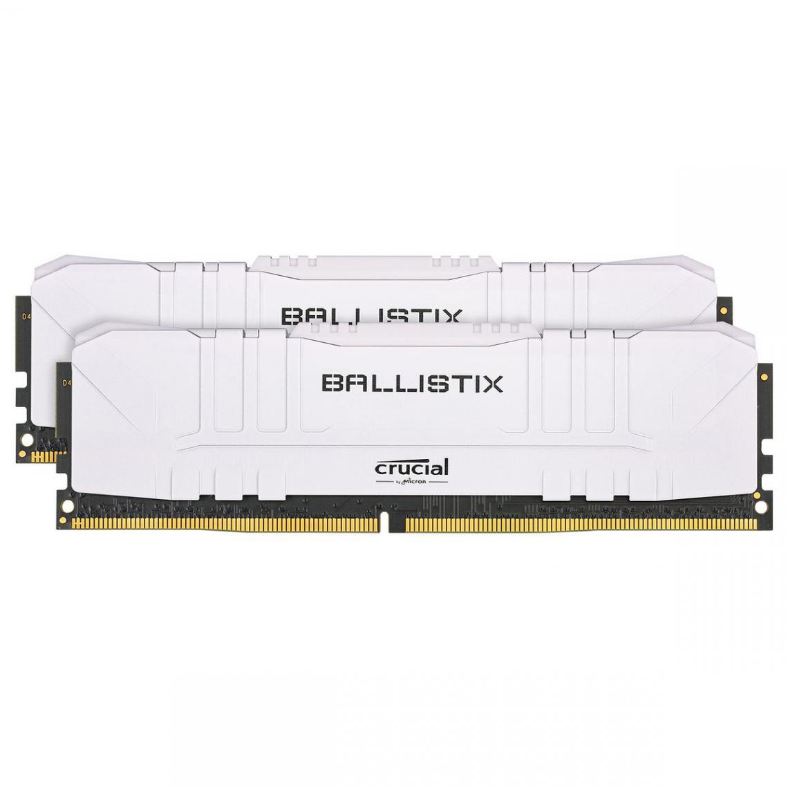 Ballistix - Kit de RAM Crucial 2 x 16 Go DDR4 3000 MHz Blanc Ballistix - RAM PC Fixe
