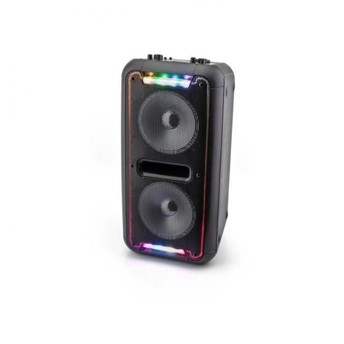 Caliber - CALIBER HPA502BTL Enceinte portable Bluetooth - Lampes LED multicolores - Batterie intégrée - Option Karaoke Sing-Along - Pack Enceintes Home Cinéma