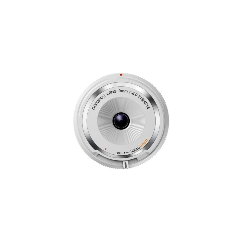Olympus - Objectif pour Hybride OLYMPUS 9mm f/8 fisheye Blanc - Objectif Photo
