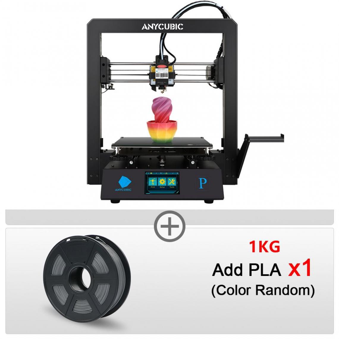 Generic - Imprimante 3D ANYCUBIC Mega Pro  avec à 1 tête d'impression  PLA, ABS, TPU, Gravure Laser, Écran Tactile 2 en 1 et 1 Filament,  21* 21 * 20.5 cm - Noir  - Imprimante 3D